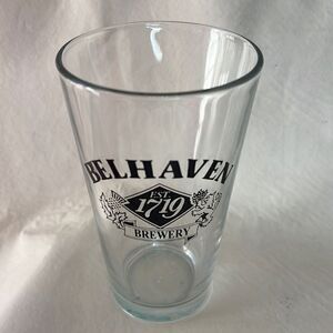 Belhaven Brewery 16 Oz Clear Beer Glass 5 3/4 In Tall 3 1/4 Round Bar Microbrews